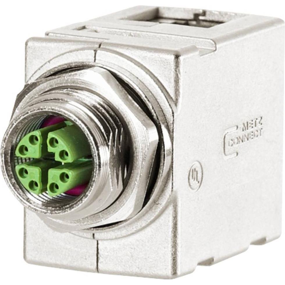Elbro CONNECT M12 Kupplung X-kodiert auf RJ45, gewinkelt 90° (Netzwerk Kupplung), Zubehör Netzwerk