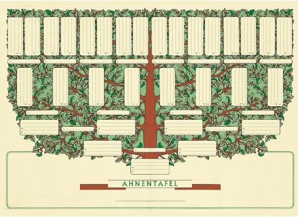 Produktbild Rnk Verlag Schmuck-Ahnentafel "Kleiner Baum", DIN A3 quer