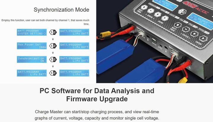 Actual product image SkyRC D400 Ac/Dc 2x200w