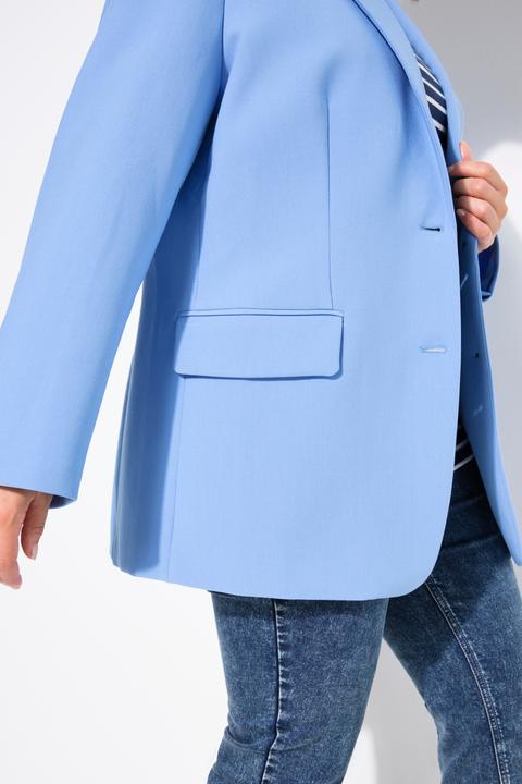 Image du produit Ulla Popken Blazer oversized avec col à revers, fermeture boutonnée (58, 60)
