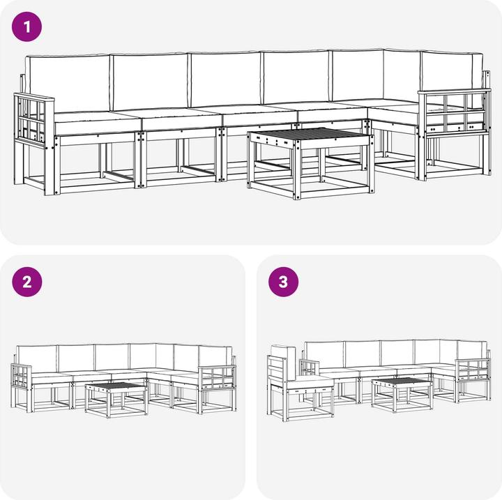 Produktbild vidaXL Outdoor-Sofa