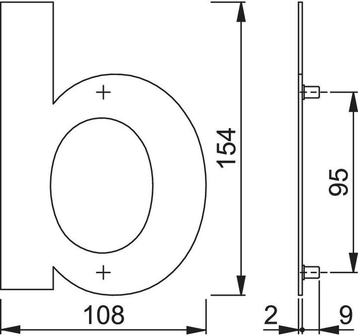 Immagine prodotto Magni Lettera b Acciaio inossidabile