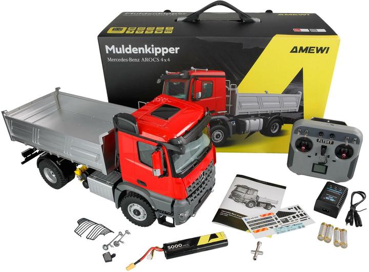 Immagine prodotto Amewi Mercedes-Benz Arocs Muldenkipper 4x4 1:14 RTR rot (RTR pronto all'uso)