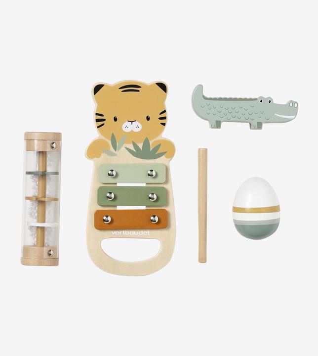 Image du produit Vertbaudet Set de 4 instruments de musique pour bébé TANSANIA, bois FSC®.