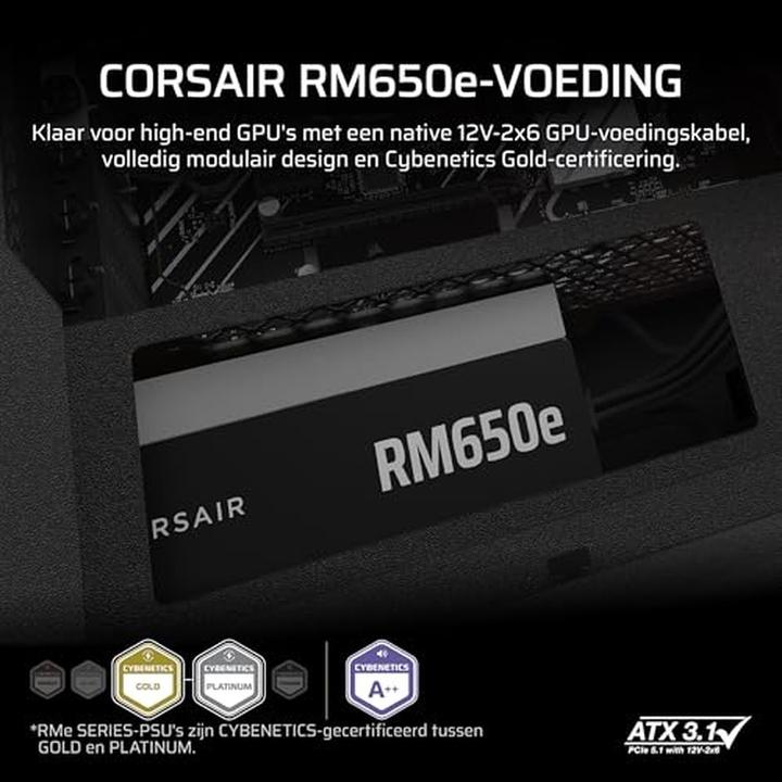 Actual product image Corsair RM650e (650 W)