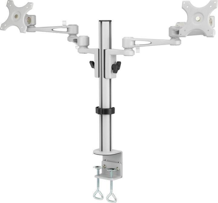 Image du produit SpeaKa Professional Support de bureau pour moniteur double avec pince en C (Tables, 27", 10 kg)