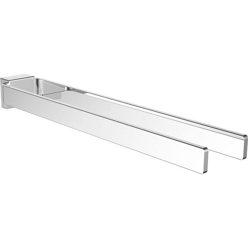 Emco, Porta asciugamani + ganci per asciugamani, Portasciugamani Cue Starr a 1 piega cromato 325000143