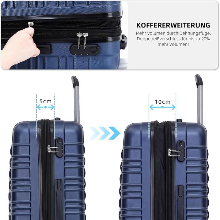 Actual product image Beibye Erweiterbarer Hartschalenkoffer (45 l)