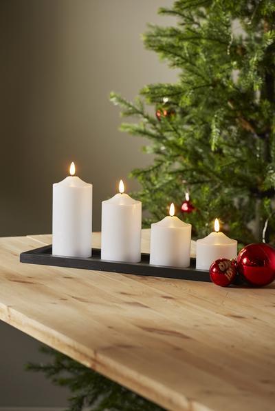 Actual product image Star Trading LED Candle Pillar Flame 7.5 cm x 15 cm, White (1x)