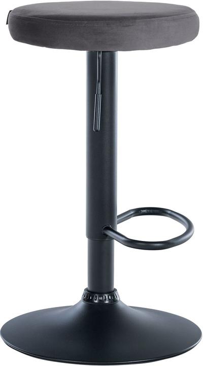 Produktbild Swisshandel24 2er Set Barhocker Ponte Samt schwarz, dunkelgrau