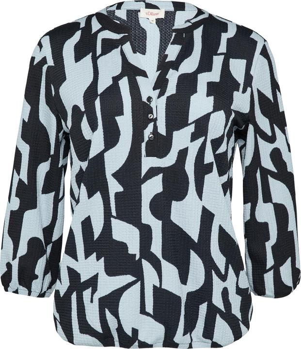 Actual product image S.Oliver T-Shirt Strukturiertes Blusenshirt mit All-over-Print (38)