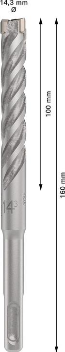 Produktbild Bosch Professional Zubehör PRO SDS plus-5X Hammerbohrer, 14,3 x 100 x 160 mm (14.3 Millimeter)