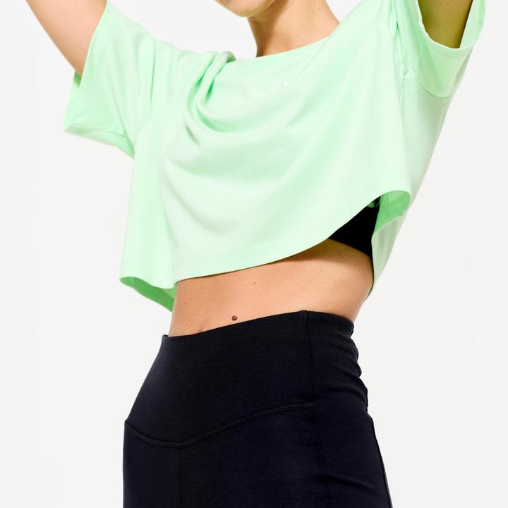 Produktbild Domyos T-Shirt Crop Top Damen - hellgrün (M)
