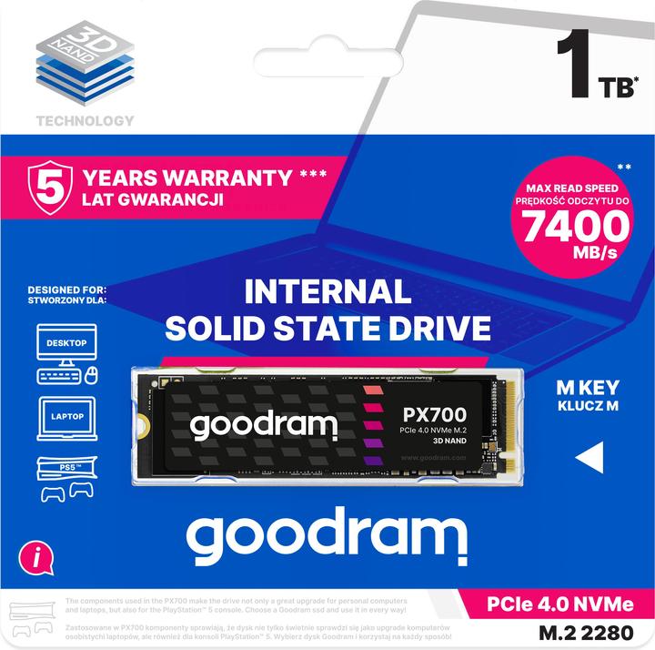 Produktbild Goodram PX700 SSD SSDPR-PX700-01T-80 (1024 GB, M.2 2280)