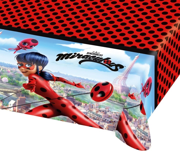 Produktbild Sombo Plastiktischdecke Ladybug Miraculous (120 x 180 cm)