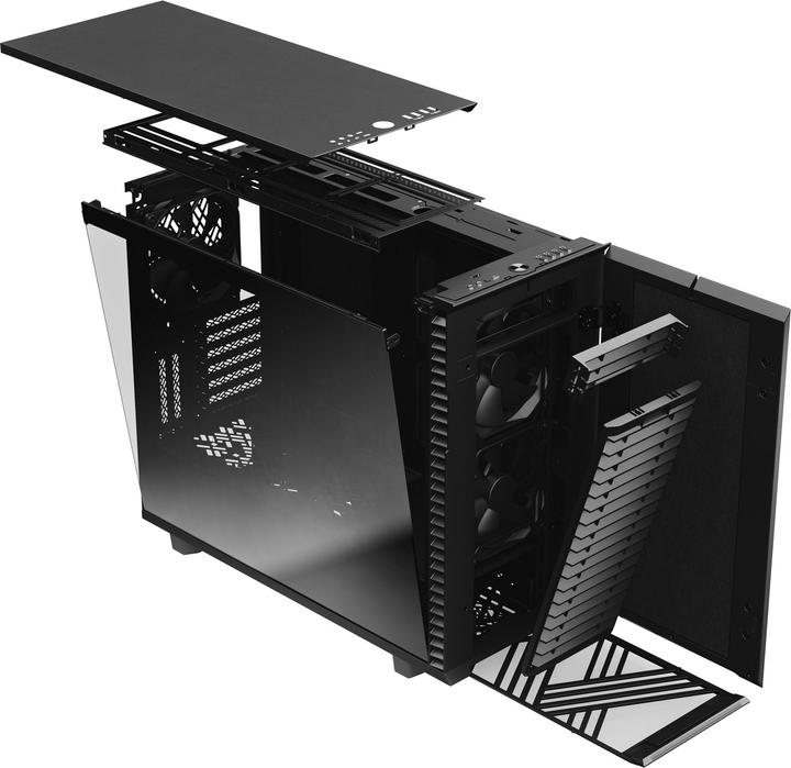 Actual product image Fractal Define 7 Black TGD (ATX, mATX, Mini-ITX, E-ATX)