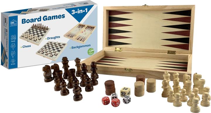 Game Factory Wooden 3-in-1 Game (FSC) (208000) (English)