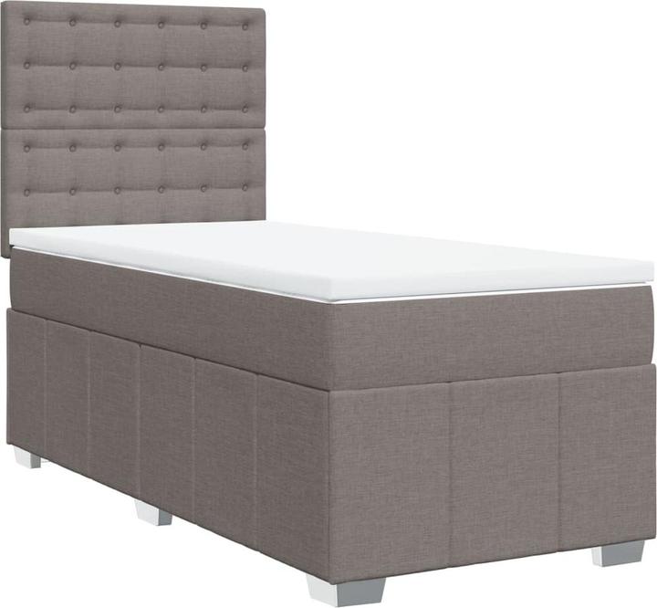 Actual product image vidaXL Bo x springbett mit Matratze 140 x 200 cm Stoff (140 x 200 cm)