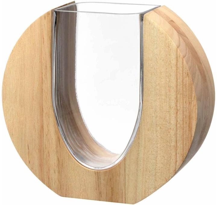 Image du produit Leonardo Vase Legno 19 cm, brun/transparent, hauteur : 19 cm (1 x, 7 l)