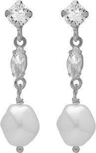 Image du produit Victoria Cruz - Silver earrings with crystals and baroque pearl Purpose A4656-07HT
