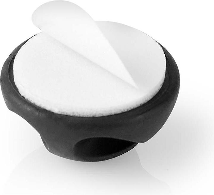 Productafbeelding Nedis Kabelmanagement kabelklem Vergrendeld 6 stuks max. kabeldikte: 5 mm Siliconen 20 mm Zwart