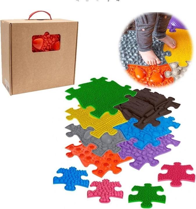 Askato Orthopädische sensorische Bodenmatte 7 Elemente + 4 kleine