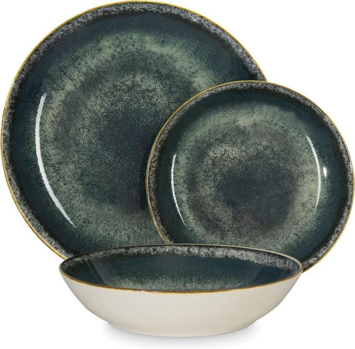 BerlingerHaus Haus 18-teiliges Tellerset rund Matte Green Collection