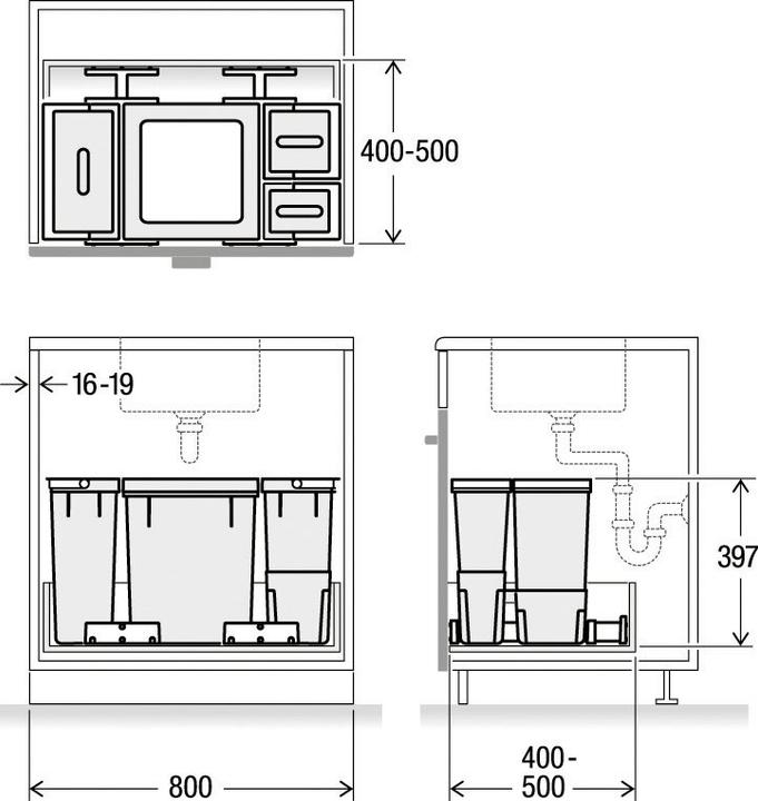 Produktbild Müllex Kehrichtbehälter X-LINE X80 (40 l)