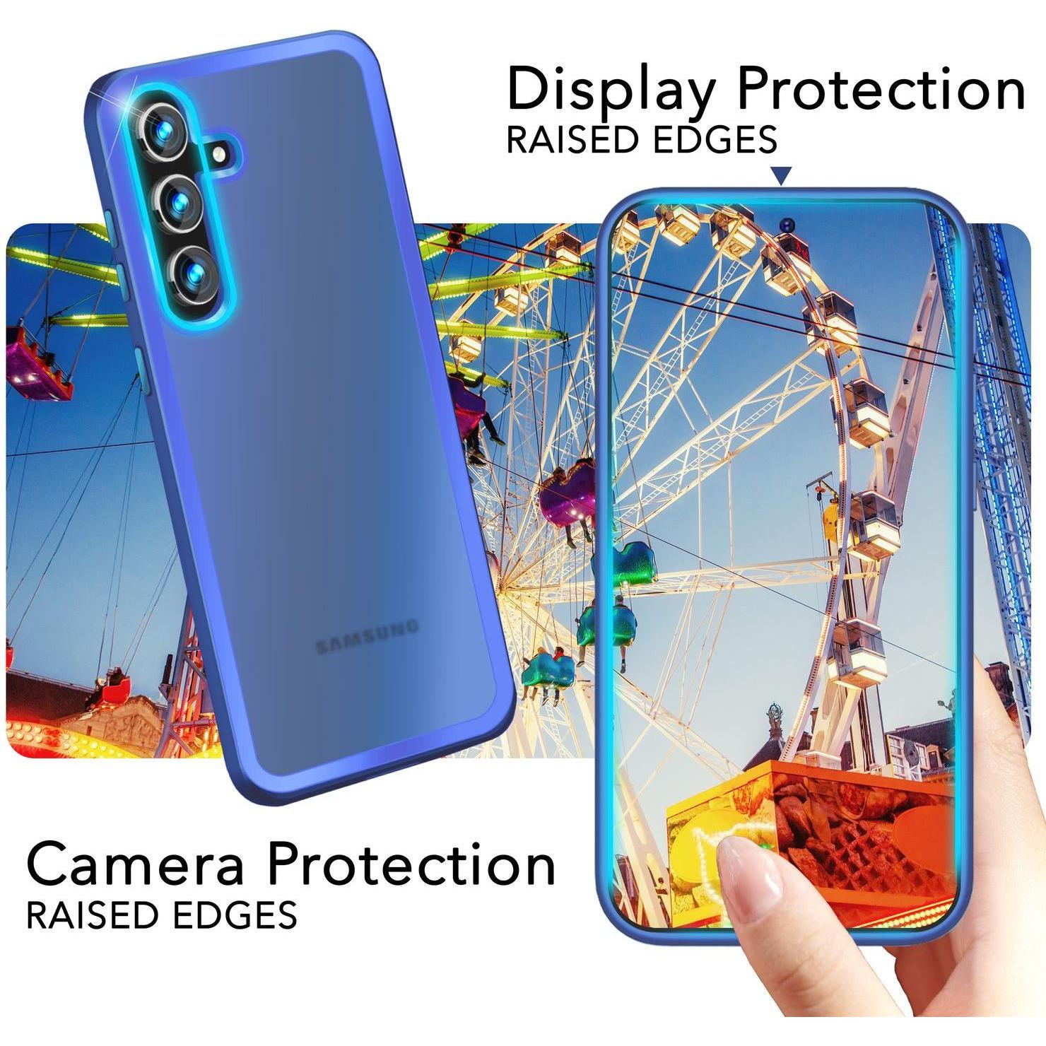 Thumbnail - Nalia Semi-Transparente Hybrid Hülle mit Schutzrahmen (Samsung Galaxy S24+), Smartphone Hülle, Blau