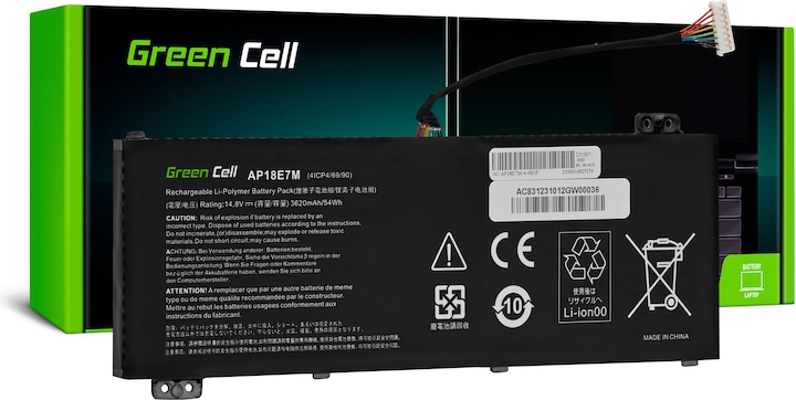 Actual product image GreenCell Laptop Battery for Acer Nitro 5 AN515-44 AN515-45 AN515-54 - 3620mAh (4 Cells, 3620 mAh)