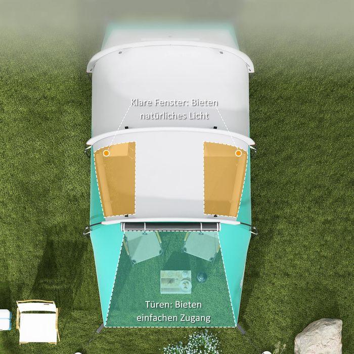 Immagine prodotto Swisshandel24 Tenda a tunnel tenda da campeggio 5 persone tenda familiare 2 stanze borsa da trasporto 3000mm (Tenda a tunnel, 5 persone)