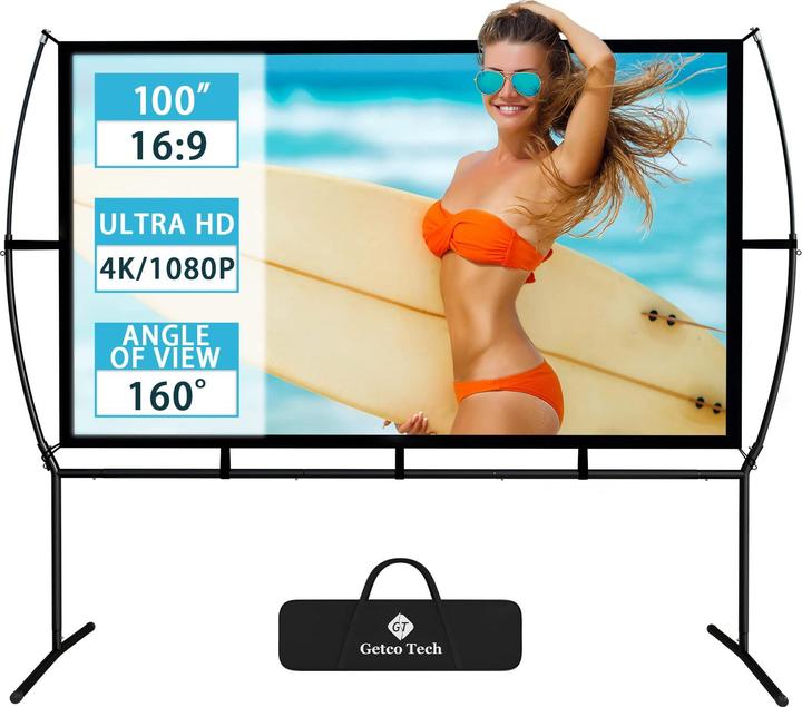 Getco Tech Schermo per proiettore (100", 16:9)