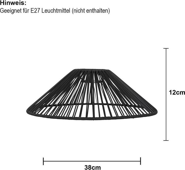 Image du produit Star Trading Lampenschirm Vide 38 cm, Schwarz