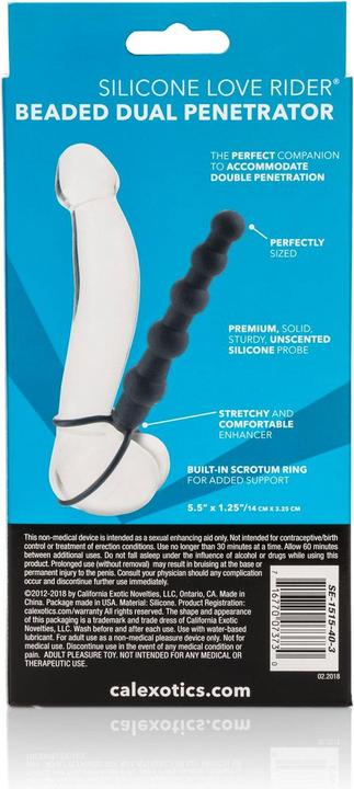 Image du produit CalExotics Love Rider Silicone Beaded Dual Penetrator Strap On