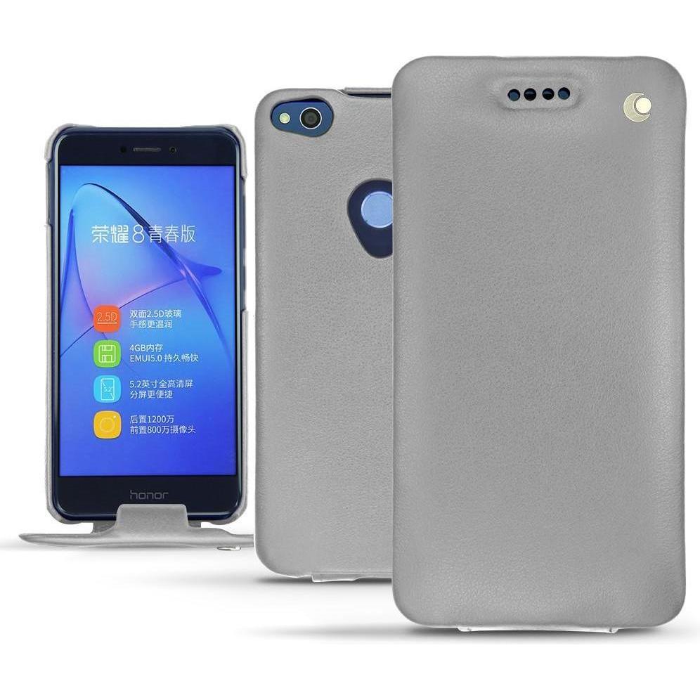 Noreve Lederschutzhülle vertikal (Huawei P8 Lite (2017)), Smartphone Hülle, Grau