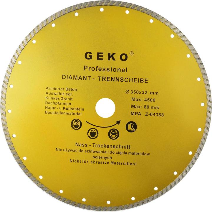 Produktbild GEKO Diamant-Trennscheibe, TURBO, 350x8x32mm