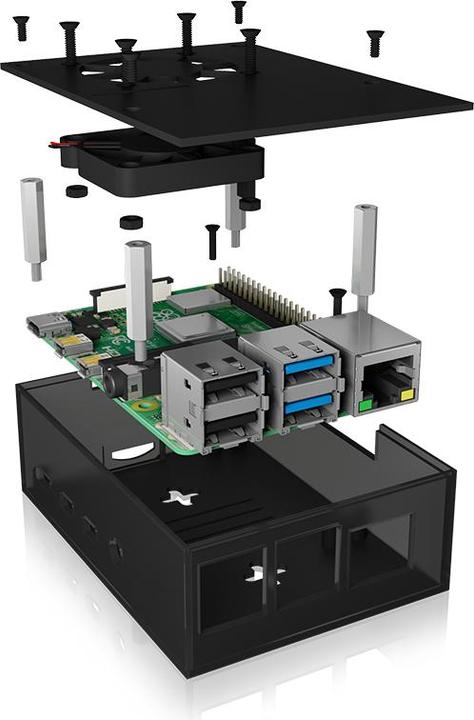 Produktbild Icy Box IB-RP108 Aluminium/Kunststoff, Anthrazit/Schwarz