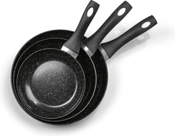 Immagine prodotto Bratmaxx Bratpfanne Aluminium Pfannen Set 3 Stück 20 cm/24 (28 cm, Padella per friggere, Alluminio)