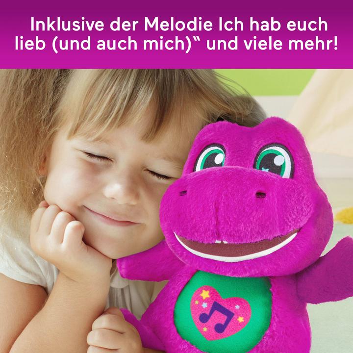 Actual product image Fisher-Price Barney's World Sing Along Barney Plush, 10.5-Inch Figure, Songs, Sounds & Soft Texture (27 cm)