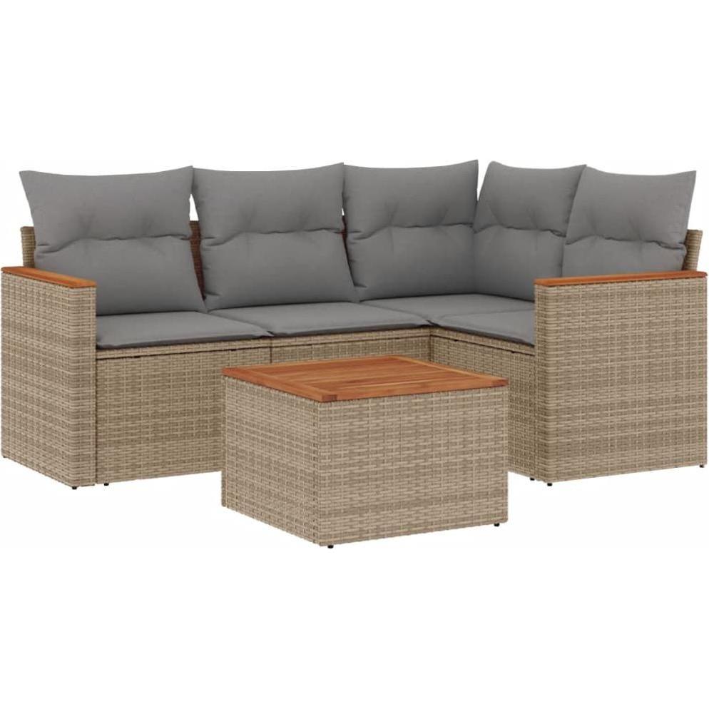 VidaXL, Gartenlounge, 10-tlg. Garten-Lounge-Set mit Kissen