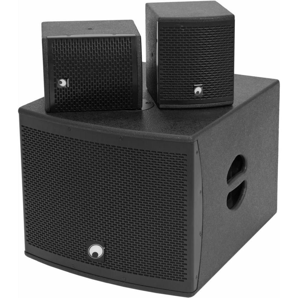 Omnitronic Molly-12A Aktives PA-Lautsprecher-Set inkl. Subwoofer, Bluetooth (Aktiv), PA Lautsprecher, Schwarz