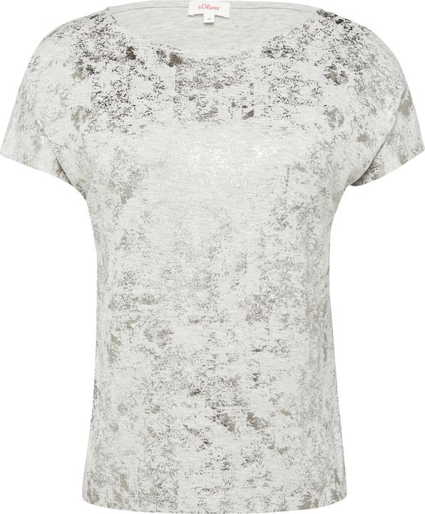 Produktbild S.Oliver T-Shirt Fliessendes T-Shirt aus Viskosemix mit Metallic-Print (34)