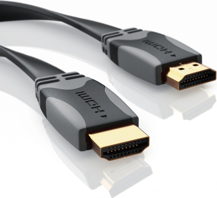 Produktbild CSL HDMI-Kabel 1.4a, Full HD Flachband-Kabel 1920 x 1080p 60Hz, 3D, Ethernet, CEC, ARC, HDMI Typ A (5 m, HDMI)