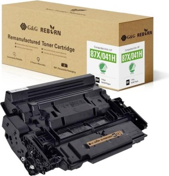 Actual product image G&G Toner replaces HP 87X Compatible Black 18000 pages Reborn remanufactured (FC)