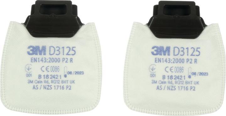 Actual product image 3M Secure Click™ Partikelfilter D3125 (P2 R, 2 x)