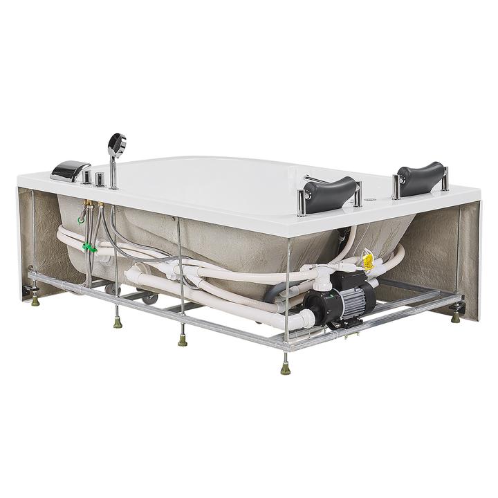 Immagine prodotto Beliani Vasca idromassaggio bianca ad angolo con LED 170 x 119 cm destra BAYAMO (318 l, 119 cm, 170 cm)