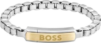 Hugo Boss Timeless men Ìs bicolor bracelet in Devon steel 1580597 - Length: 19 cm (19 cm)