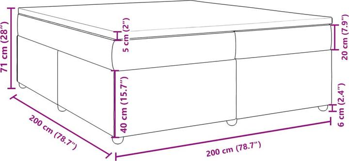 Actual product image vidaXL Boxspringbett (200 x 200 cm)
