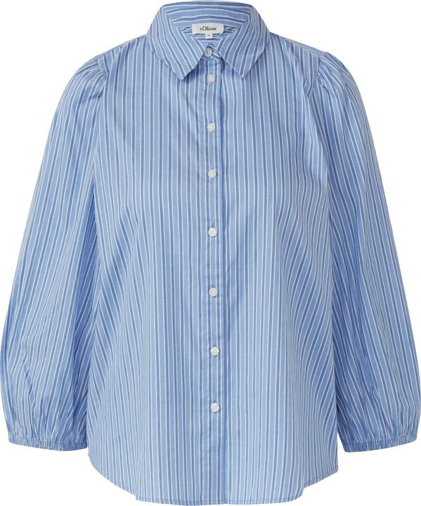 Immagine prodotto s.Oliver Bluse Gestreifte Hemdbluse mit 3/4-Arm und Raffung (44)