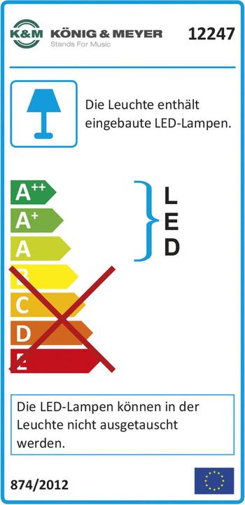 Produktbild K&M 12247 Notenpultleuchte LED FlexLight (Instrument Beleuchtung)